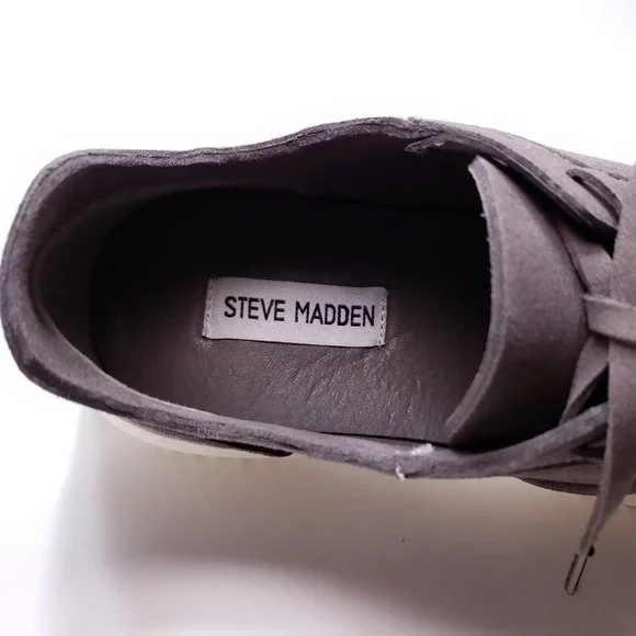 Steve Madden Rolf Low Top Sneaker Grey NEW Mens Size 7.5 / Womens Size 9.5 - Picture 4 of 7